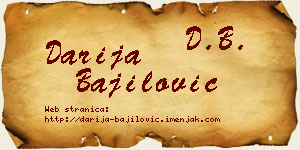Darija Bajilović vizit kartica